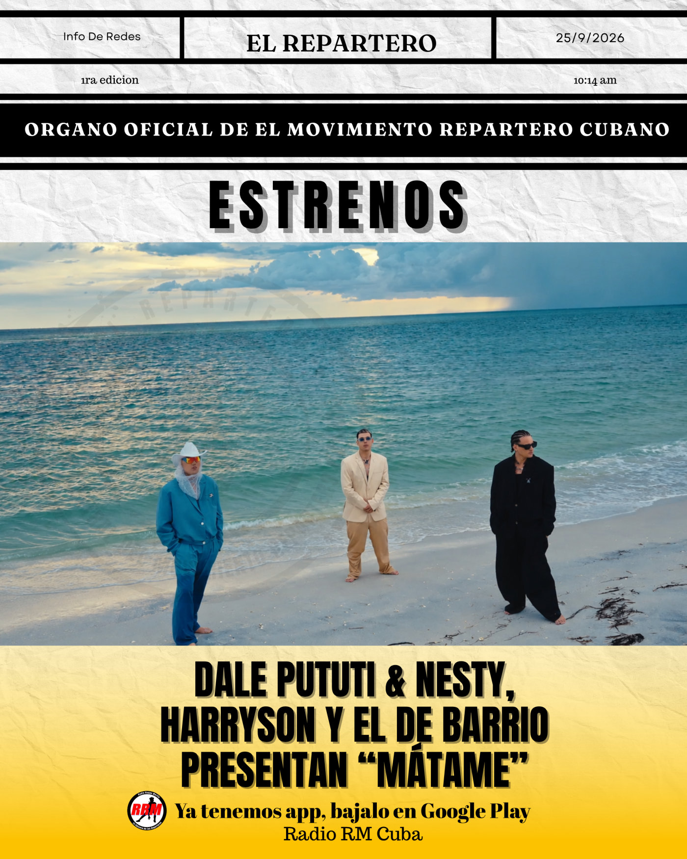 Portada El Repartero — viernes, 25 de septiembre de 2026, pág. 1