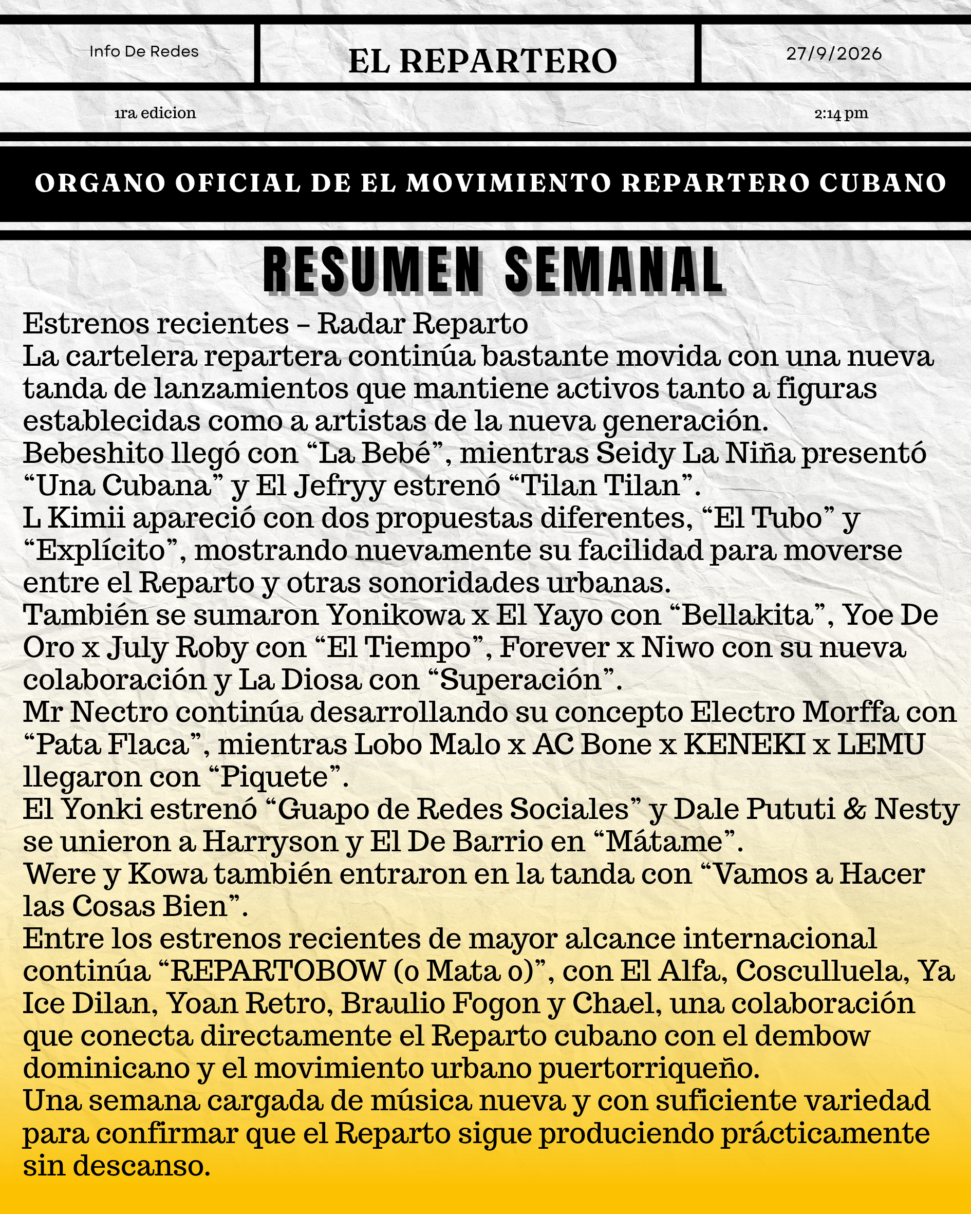 El Repartero — domingo, 27 de septiembre de 2026 — página 7