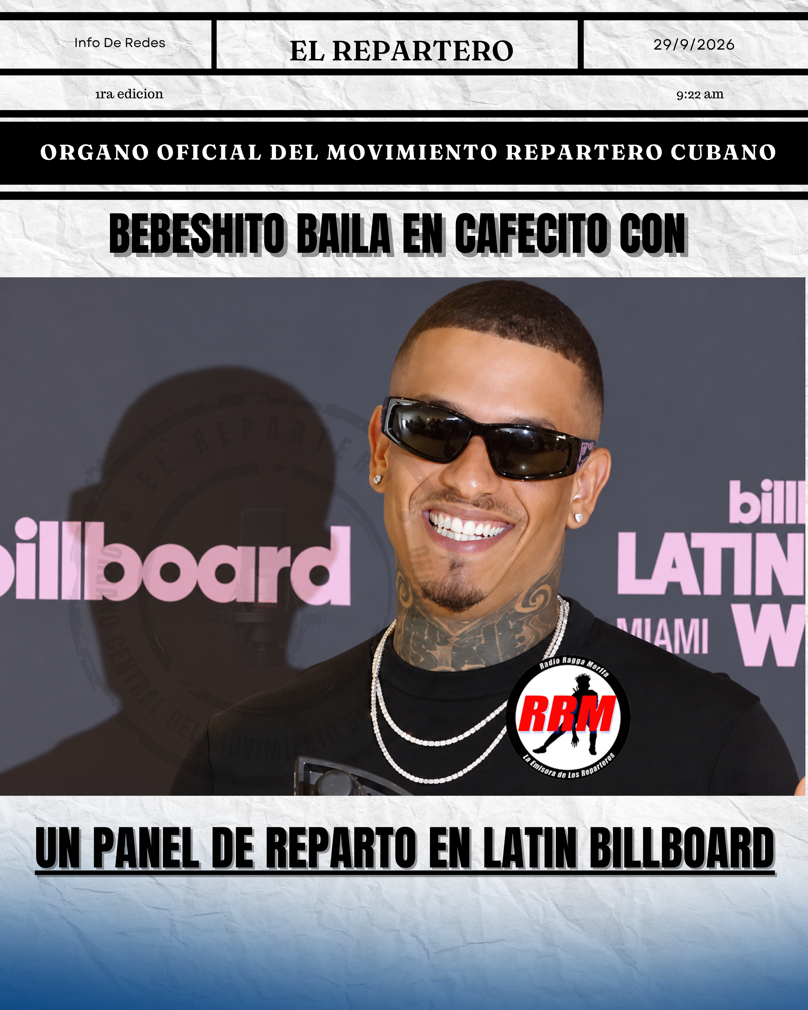 Portada El Repartero — martes, 29 de septiembre de 2026, pág. 1
