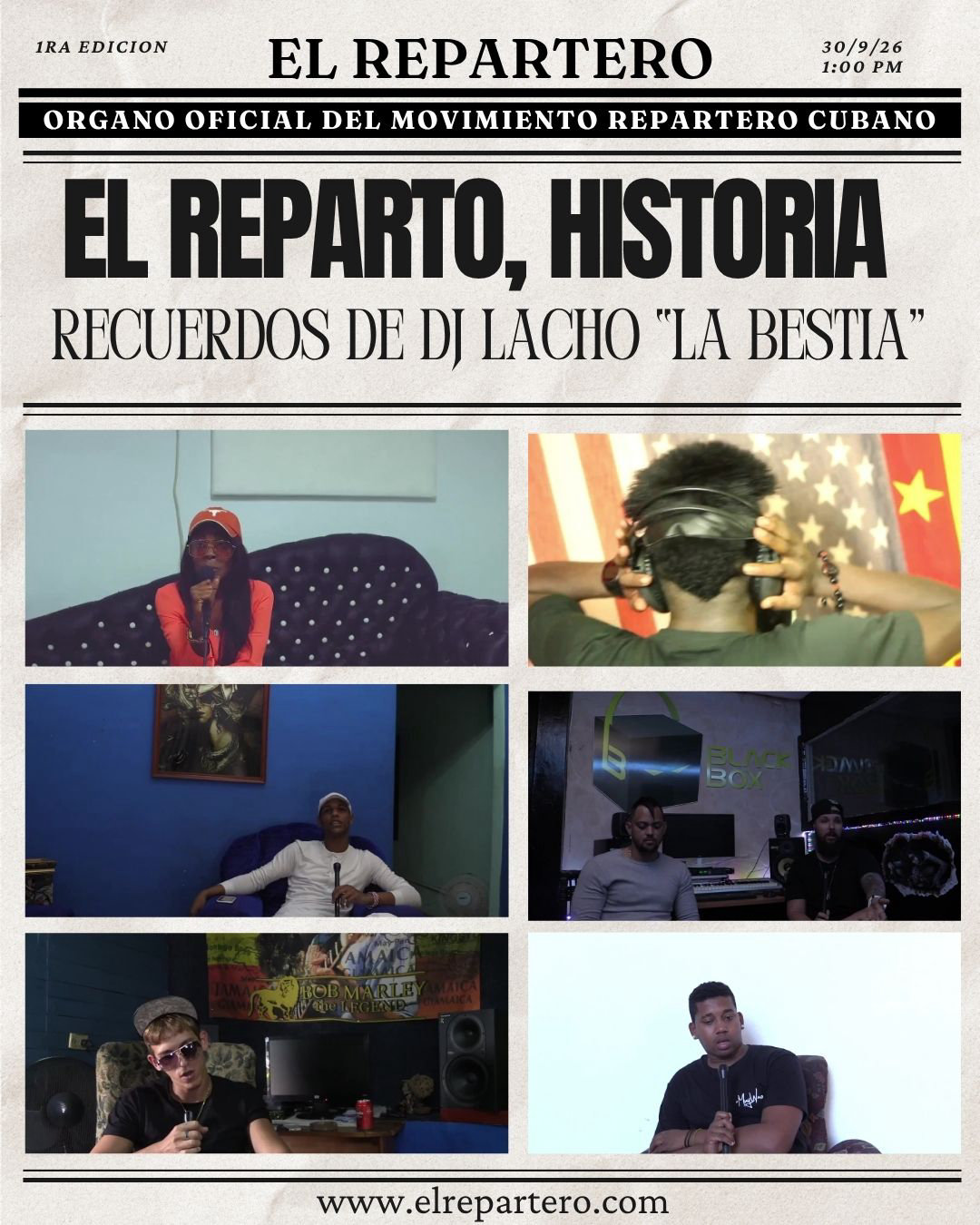 Portada El Repartero — miércoles, 30 de septiembre de 2026, pág. 1