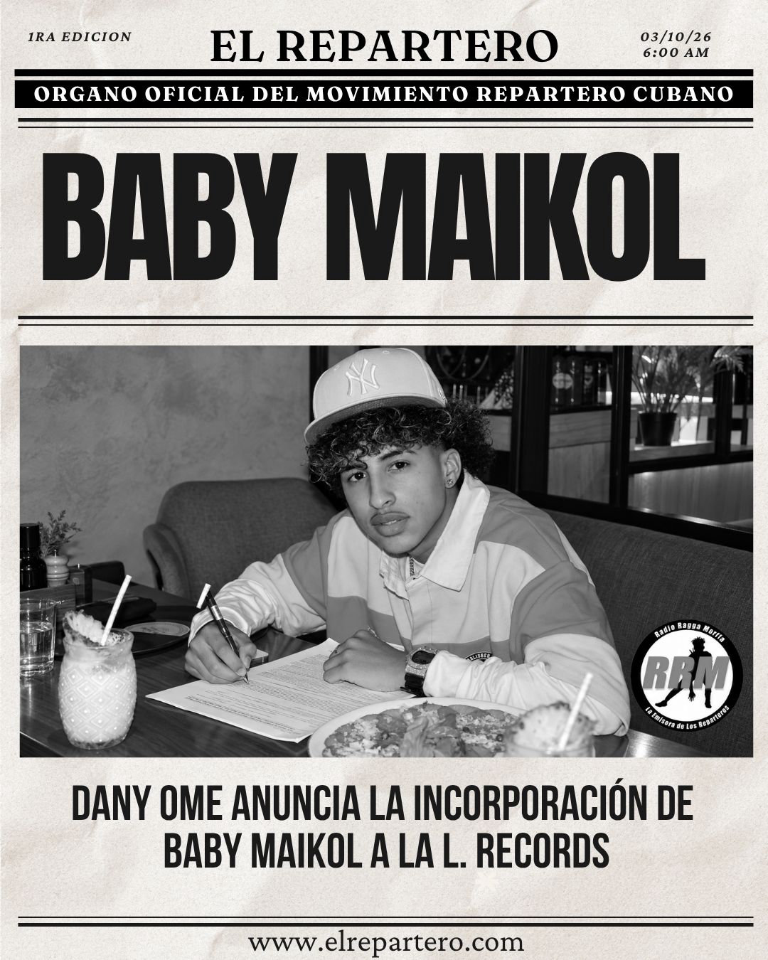 Portada El Repartero — sábado, 3 de octubre de 2026, pág. 1